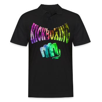 Kickboxen - Männer Poloshirt - Schwarz - Vorne - Kai (181cm)