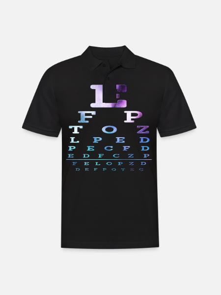 eye test - Men's Polo Shirt - black