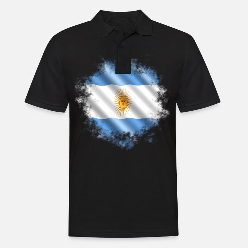 Argentinien - Männer Poloshirt - Schwarz