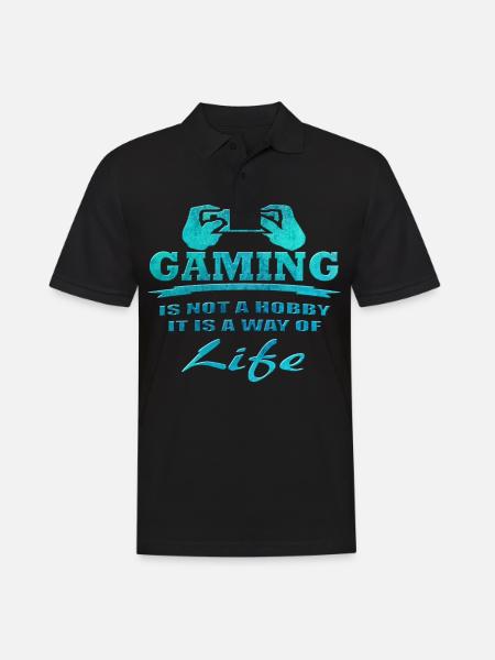 Gaming - Men's Polo Shirt - black