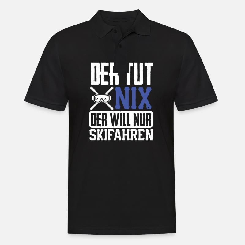 Skifahren - Männer Poloshirt - Schwarz