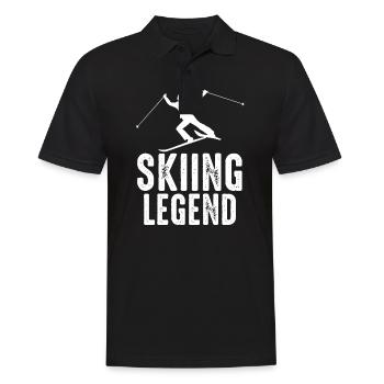 To ski - Men's Polo Shirt - black - Front - Kai (181cm)