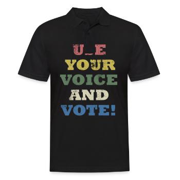 Go vote election democracy campaign politician - Men's Polo Shirt - black - Front - Kai (181cm)