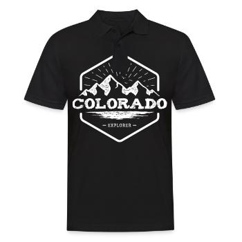 Colorado Explorer - Männer Poloshirt - Schwarz - Vorne - Kai (181cm)