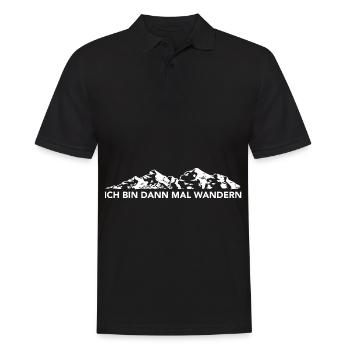 Ich Bin Dann Mal Wandern - (7) - Männer Poloshirt - Schwarz - Vorne - Kai (181cm)