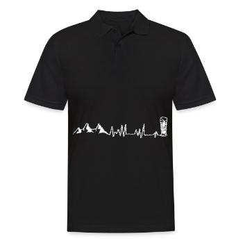 Bière - Heartbeat - Montagne - (9) - Polo Homme - noir - Devant - Kai (181cm)