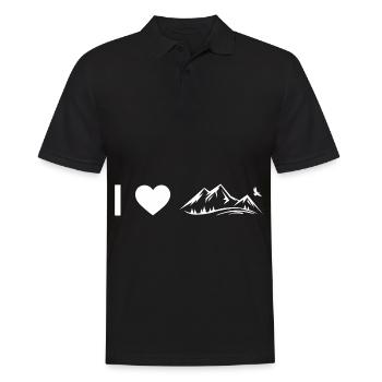 Mon cœur et la montagne - - Polo Homme - noir - Devant - Kai (181cm)