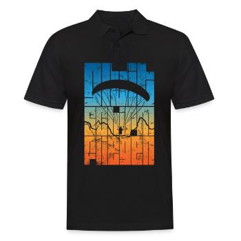 Cooles Geschenk für Gleitschirmflieger Paraglider - Männer Poloshirt - Schwarz - Vorne - Kai (181cm)