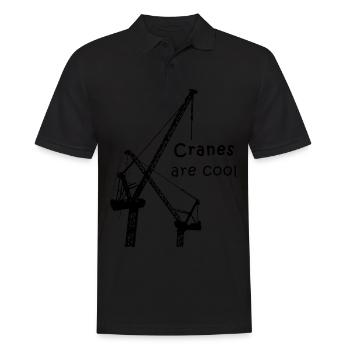 Kran - Kranführer - Kräne sind cool - Baustelle - Männer Poloshirt - Schwarz - Vorne - Kai (181cm)