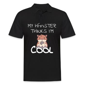 Hamster Haustier Nagetier Geschenkidee Goldhamster - Männer Poloshirt - Schwarz - Vorne - Kai (181cm)