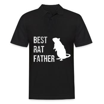Cadeau Rat Rongeur - Meilleur Ratfather - Polo Homme - noir - Devant - Kai (181cm)