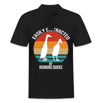Laufente Selbstversorger Gärtner Ente Geschenk - Männer Poloshirt - Schwarz - Vorne - Kai (181cm)