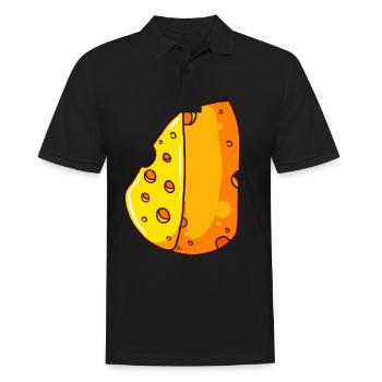 Cheese cheese dairy Cheese parmesan gourmet - Men's Polo Shirt - black - Front - Kai (181cm)