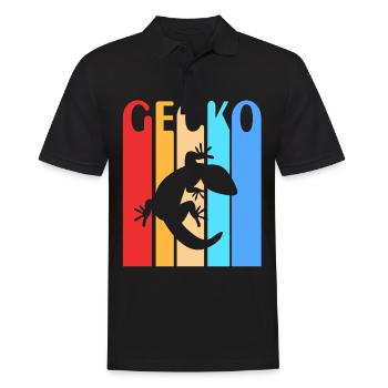 gecko - Men's Polo Shirt - black - Front - Kai (181cm)