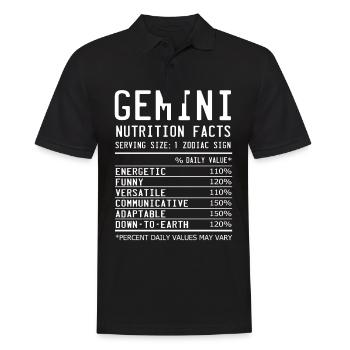 Zodiac Twin Facts - Men's Polo Shirt - black - Front - Kai (181cm)