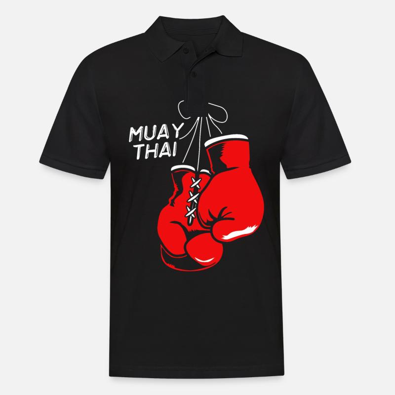 Muay Thai - Männer Poloshirt - Schwarz