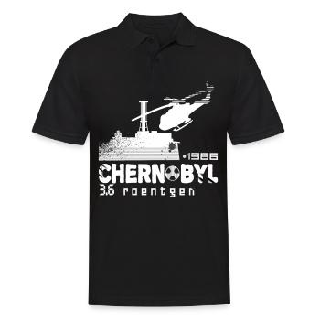 TCHERNOBYL TShirt 1986 3.6 Roentgen Soviet URSS - Polo Homme - noir - Devant - Kai (181cm)