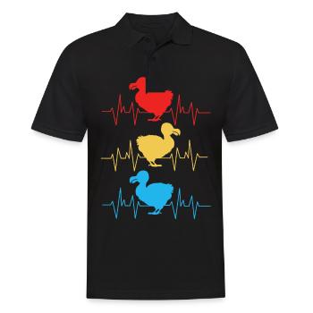 Dodo Geschenk Vogel Urzeit Fossil Archäologie Geek - Männer Poloshirt - Schwarz - Vorne - Kai (181cm)