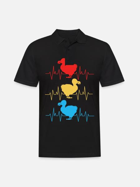 Dodo Geschenk Vogel Urzeit Fossil Archäologie Geek - Männer Poloshirt - Schwarz