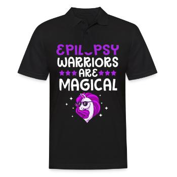 Epilepsie - Männer Poloshirt - Schwarz - Vorne - Kai (181cm)
