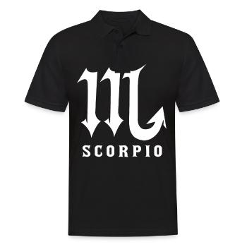 Signe du zodiaque Scorpion - Polo Homme - noir - Devant - Kai (181cm)