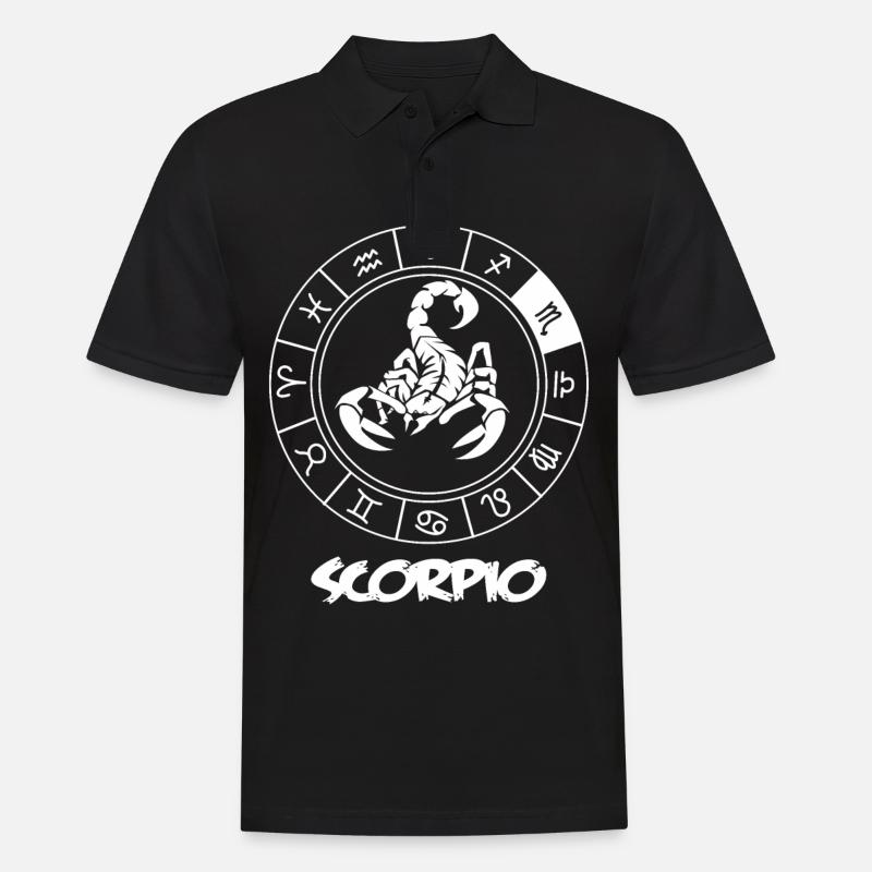 Skorpion Sternzeichen - Männer Poloshirt - Schwarz