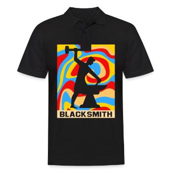 Anvil blacksmithing - Men's Polo Shirt - black - Front - Kai (181cm)