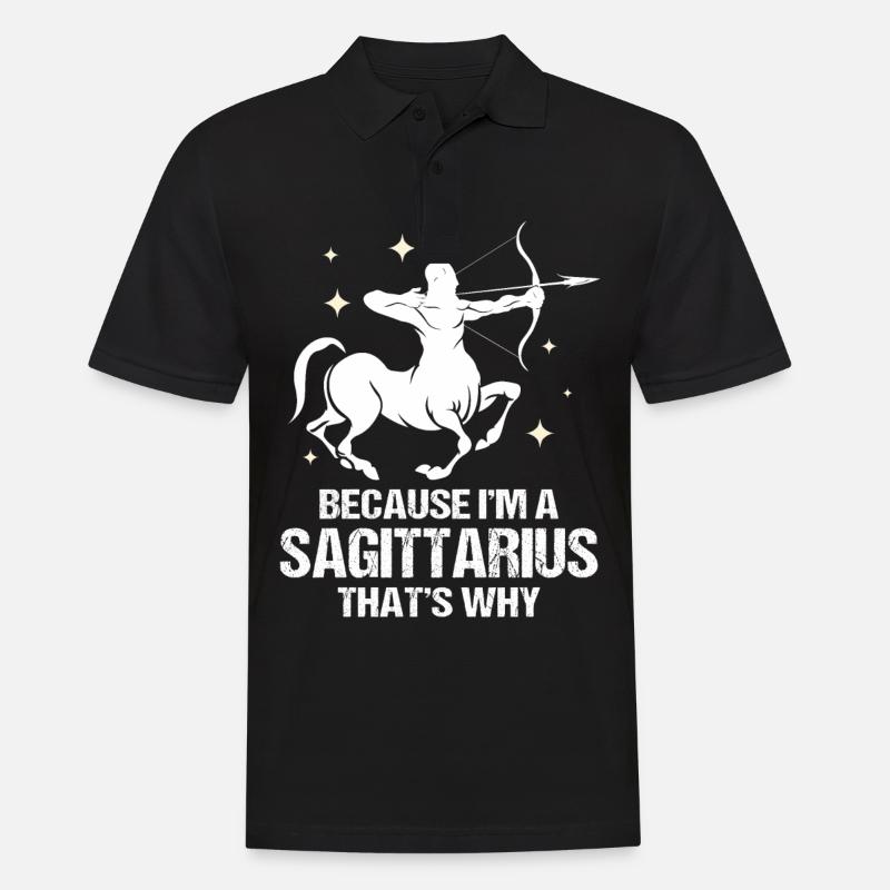 Sternzeichen Schütze - Männer Poloshirt - Schwarz