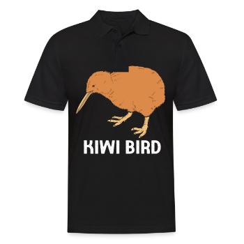 kiwi-vogel Kiwi Vogel - Männer Poloshirt - Schwarz - Vorne - Kai (181cm)