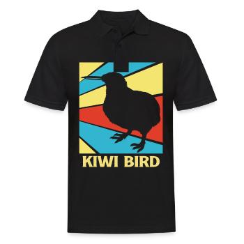 kiwi-vogel Kiwi Vogel - Männer Poloshirt - Schwarz - Vorne - Kai (181cm)