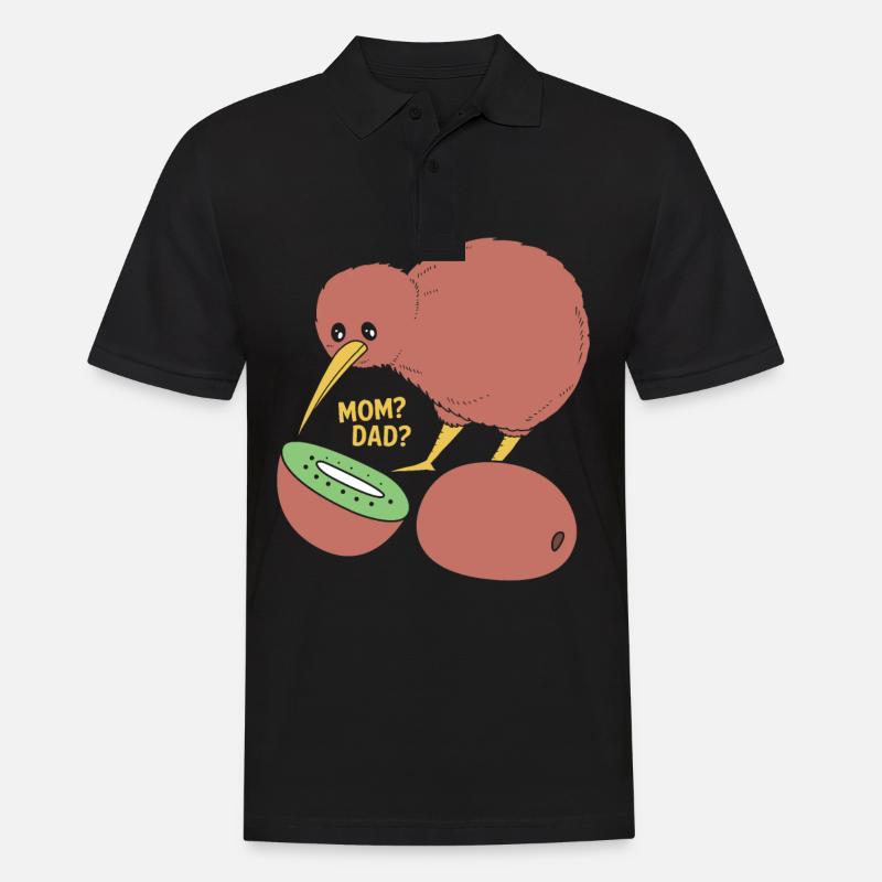 kiwi-vogel Kiwi Vogel - Männer Poloshirt - Schwarz