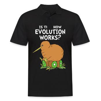 kiwi-vogel Kiwi Vogel - Männer Poloshirt - Schwarz - Vorne - Kai (181cm)