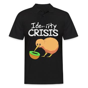 kiwi-vogel Kiwi Vogel - Männer Poloshirt - Schwarz - Vorne - Kai (181cm)