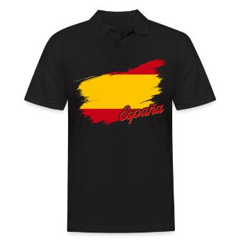 Espana Vintage Flag - Polo Homme - noir - Devant - Kai (181cm)