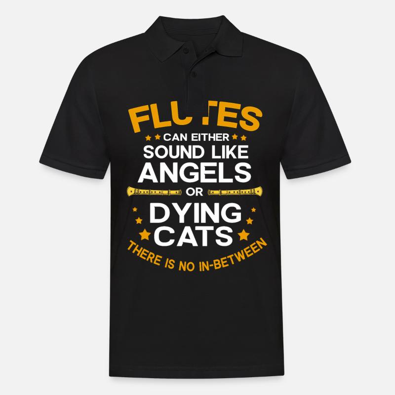 Flöte - Männer Poloshirt - Schwarz