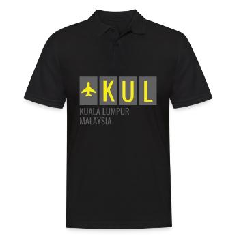 KUL Kuala Lumpur Malaysia Airport Code - Men's Polo Shirt - black - Front - Kai (181cm)