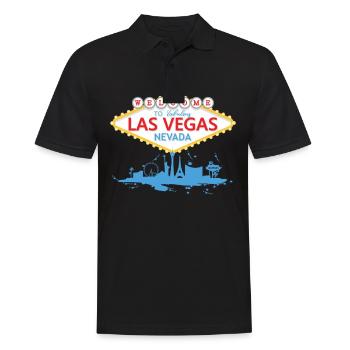 Welcome To Las Vegas Nevada Sign - Men's Polo Shirt - black - Front - Kai (181cm)