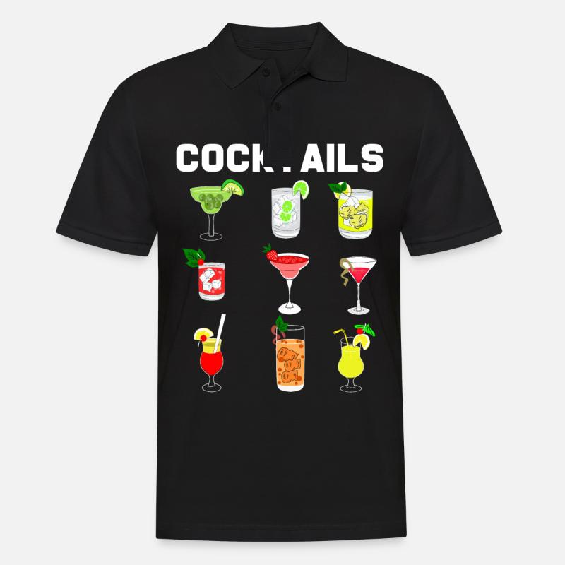 Cocktail - Männer Poloshirt - Schwarz