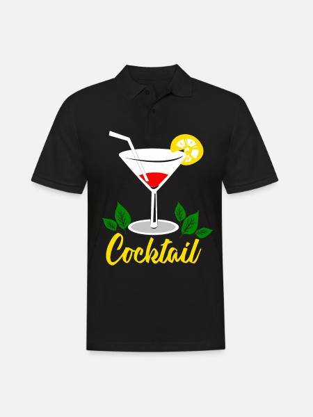 Cocktail - Polo Homme - noir
