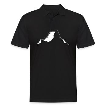 Matterhorn Mountain Heart of the alps - Men's Polo Shirt - black - Front - Kai (181cm)