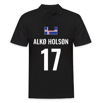 Fußball Sauf Trikot Island Mallorca Party Gruppen - Männer Poloshirt - Schwarz - Vorne - Kai (181cm)