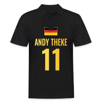 Fußball Sauf Trikot Deutschland Mallorca Gruppen - Männer Poloshirt - Schwarz - Vorne - Kai (181cm)