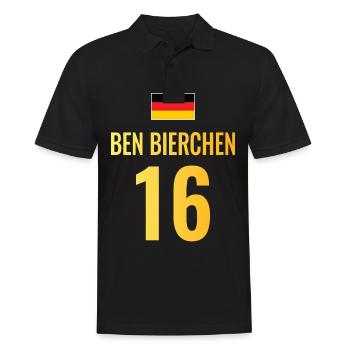 Fußball Sauf Trikot Deutschland Mallorca Gruppen - Männer Poloshirt - Schwarz - Vorne - Kai (181cm)