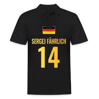 Fußball Sauf Trikot Deutschland Mallorca Gruppen - Männer Poloshirt - Schwarz - Vorne - Kai (181cm)