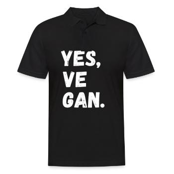 Yes We Can Vegans Vegan Animal Lover Animal - Men's Polo Shirt - black - Front - Kai (181cm)