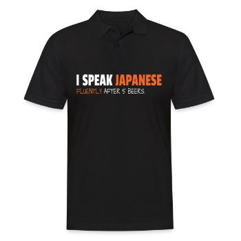I Speak Japanese Fluently After 5 Beers - Men's Polo Shirt - black - Front - Kai (181cm)