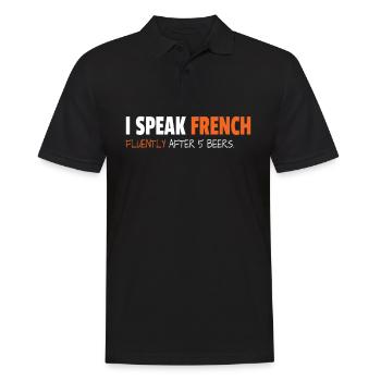 I Speak French Fluently After 5 Beers - Men's Polo Shirt - black - Front - Kai (181cm)