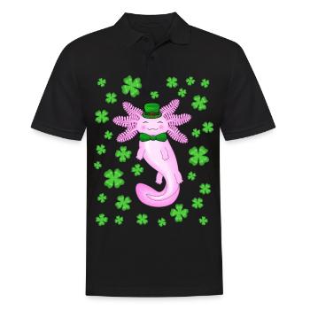 Axolotl de la Saint-Patrick rose - Polo Homme - noir - Devant - Kai (181cm)
