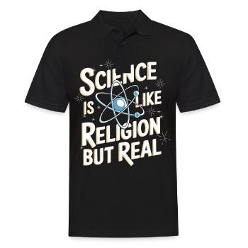 Athéisme, athée, anti-religion, agnostique - Polo Homme - noir - Devant - Kai (181cm)