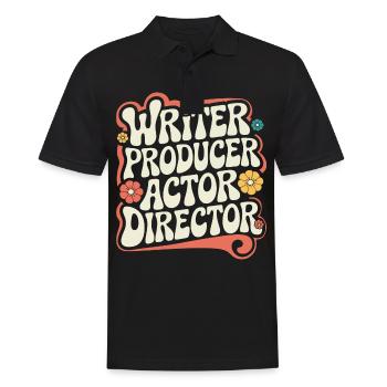 Filmmaker Film Director Cinematographer Film - Men's Polo Shirt - black - Front - Kai (181cm)